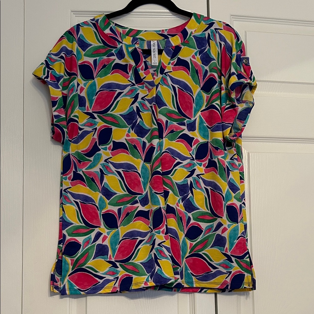 Short sleeve polyester top